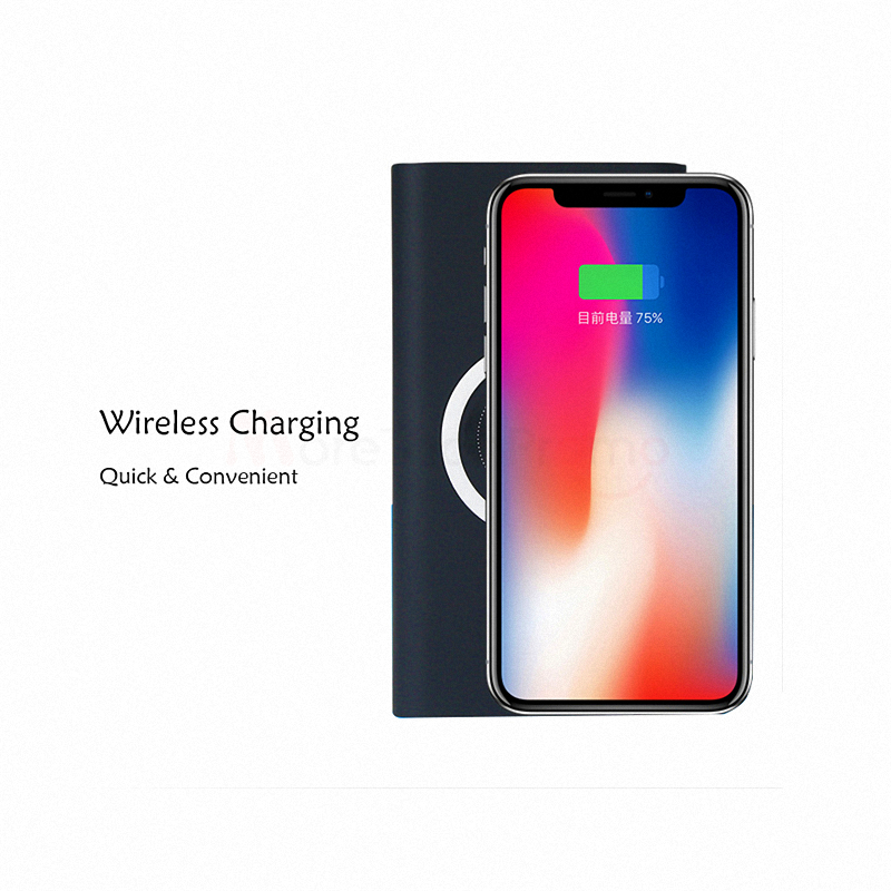 10000mAh Power Bank with Wireless Charging (grey) - FoundX