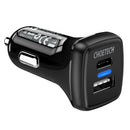 CHOETECH 2-port USB-C & USB-A(QC3.0) car charger TC00005 - FoundX