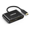 CHOETECH HUB-M17 2 in 1 USB C to HDMI VGA 4K UHD Dual Screen Display Adapter - FoundX